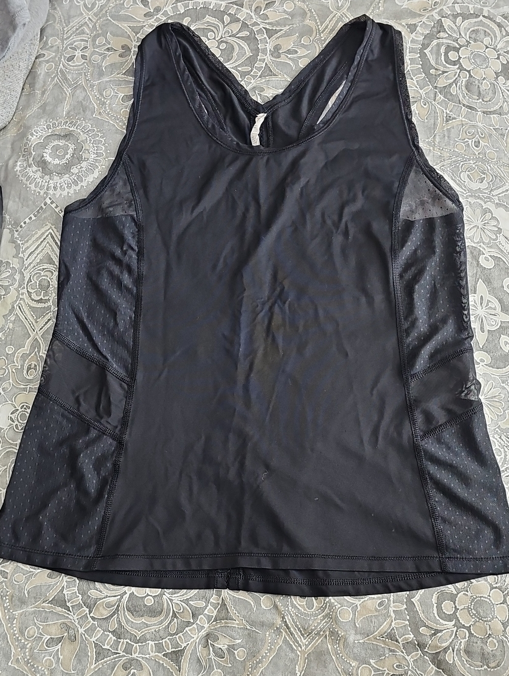 lululemon athletica Black Mesh-Panel Athletic Tank